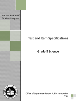 Grade 8 Test Specs