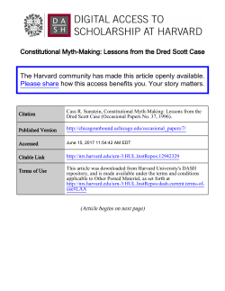 Constitutional Myth-Making: Lessons from the Dred Scott Case