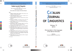 catalan journal of linguistics cat