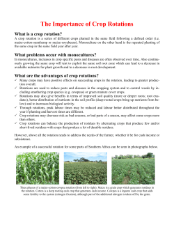The Importance of Crop Rotations