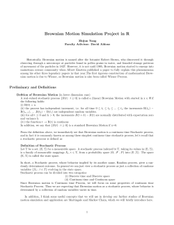 Brownian Motion Simulation Project in R