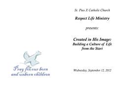 Created in His Image - Saint Pius X Catholic Church