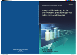 Analytical Methodology for the Determination of Radium Isotopes in