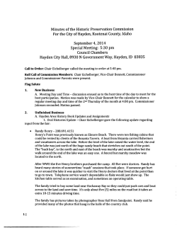 Minutes of the Historic Preservation Commission
