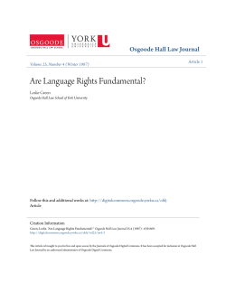 Are Language Rights Fundamental?