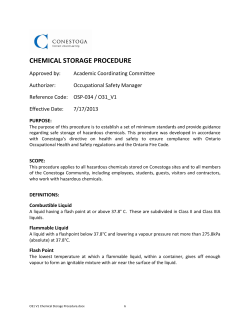Chemical Storage Procedure