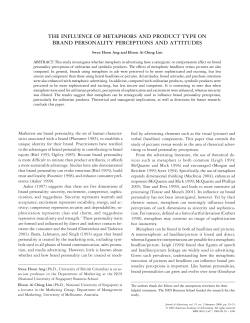 the influence of metaphors and product type on brand personality
