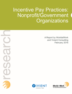 Incentive Pay Practices: Nonprofit/Government