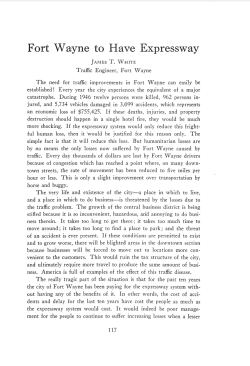 Fort Wayne to Have Expressway - Purdue e-Pubs