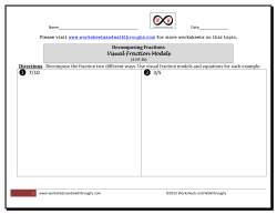 Fractions - Worksheets and Walkthroughs