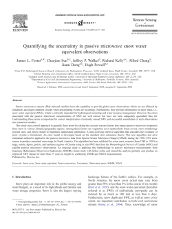 Quantifying the uncertainty in passive microwave snow water