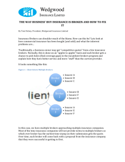 Broker 1 Broker 2 Broker 3 - Wedgwood Insurance Limited