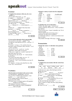 Tests Units 5 and 6