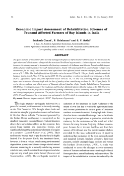 Economic Impact Assessment of Rehabilitation Schemes of Tsunami