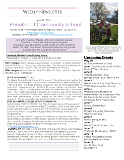 May 27, 2016 - Penobscot Community School