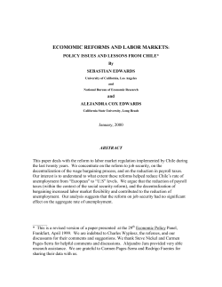 Economic Reforms and Labor Markets