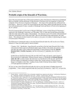 Probable origin of the Kincaids of Warriston.