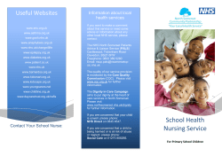 School Health Nursing Service - North Somerset Community