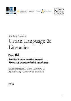 Semiotic and spatial scope: Towards a materialist semiotics