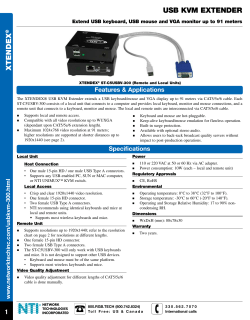 USB KVM Extender 300 feet CAT5 Stereo Audio Keyboard Mouse