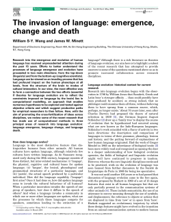 The invasion of language: emergence, change and death