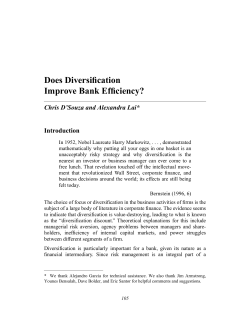 Does Diversification Improve Bank Efficiency?