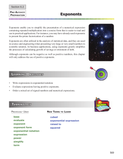 Exponents