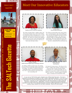 August 2016 SALTech Gazette