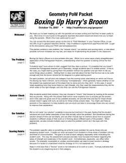 Boxing Up Harry`s Broom - The Math Forum @ Drexel