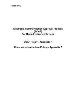 Common Infrastructure Policy Appendix 2