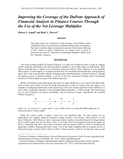 The Net Leverage Multiplier - Academy of Economics and Finance