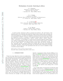 Mechanisms of arsenic clustering in silicon