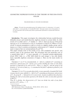 GEOMETRIC REPRESENTATION IN THE THEORY OF PSEUDO