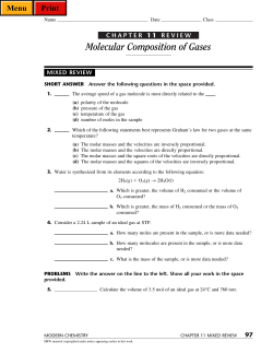 Molecular Composition of Gases