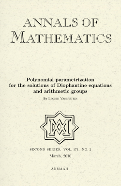 Polynomial parametrization for the solutions of Diophantine