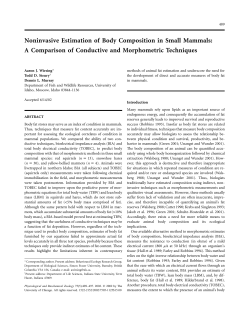 Noninvasive Estimation of Body Composition in