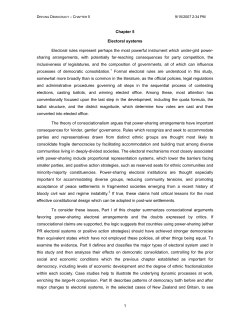 Chapter 5: Electoral systems
