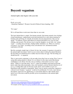 Boycott veganism