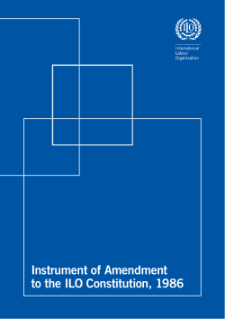 Instrument of Amendment to the ILO Constitution, 1986