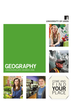 geography - University of Leeds