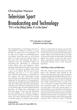 Television Sport Broadcasting and Technology
