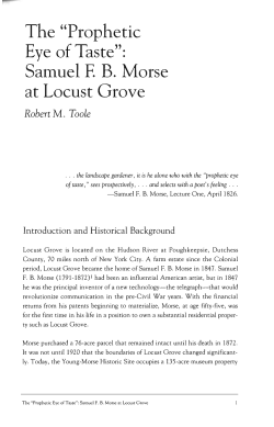 Prophetic Eye of Taste - The Hudson River Valley Institute