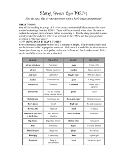 Slang from the 1920s