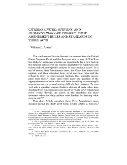Citizens United - Stetson University College of Law