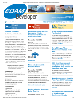 EDAM Educational Webinar - Economic Development Association of