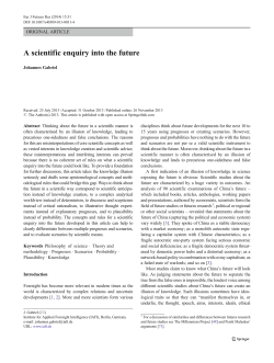 A scientific enquiry into the future | SpringerLink