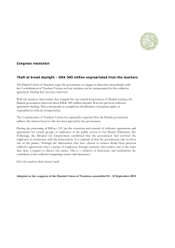 The Danish Union of Teachers urges the government to engage in