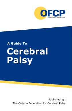A Guide to Cerebral Palsy - The Ontario Federation for Cerebral Palsy