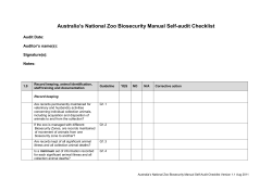 Australia`s National Zoo Biosecurity Manual Self