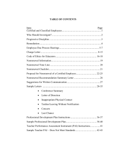 TABLE OF CONTENTS - National Council on Teacher Quality